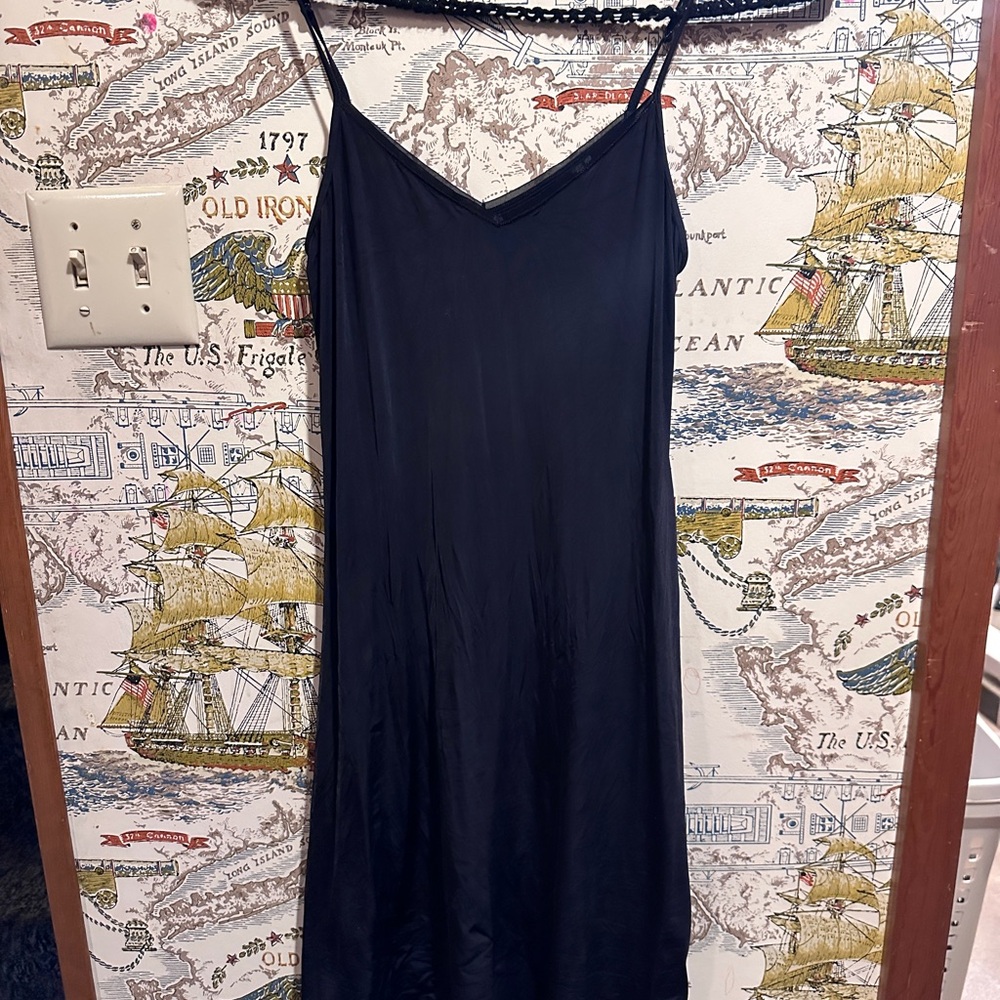 Calvin Klein Black Slip Chemise